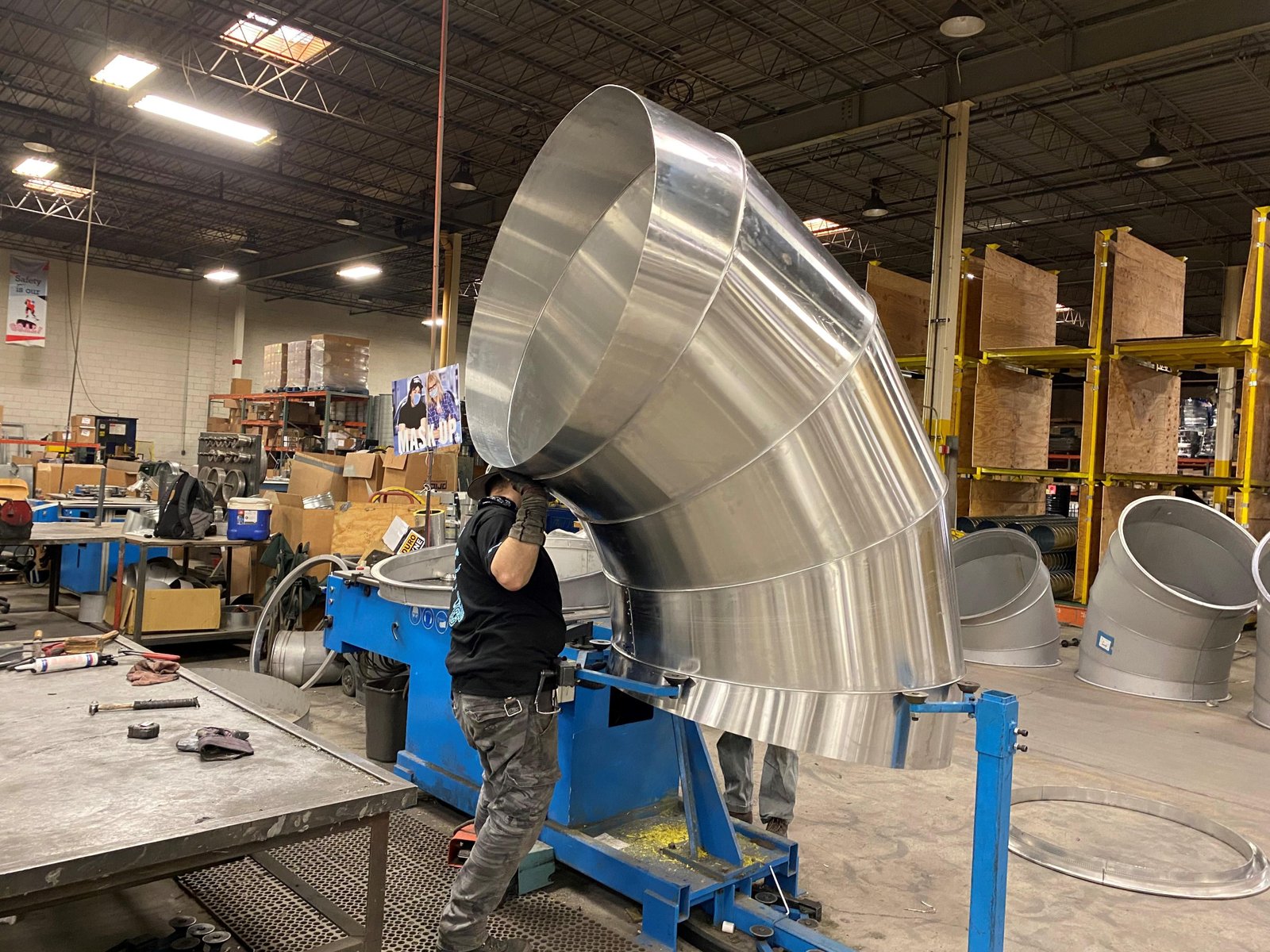 Fabricated ventilation duct system — illustrative image